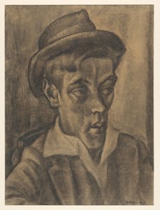 Busto di uomo con cappello da Leo Gestel
