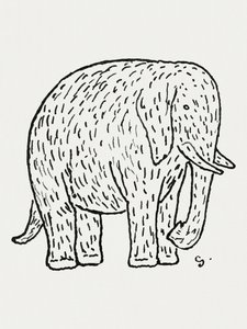Elefante (ca. 1891–1941) – Disegno in alta risoluzione di Leo Gestel