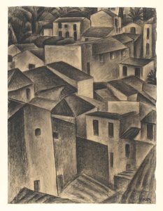 Vista di un villaggio italiano da Leo Gestel