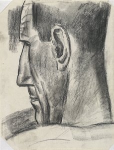 Testa di uomo vista da dietro e di profilo da Leo Gestel