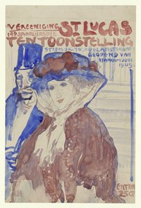 Progetto per il manifesto della 19a Mostra annuale di Vereening St. Lukas nel Museo Stedelijk di Amsterdam da Leo Gestel