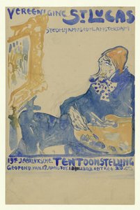 Progetto per il manifesto della 19a mostra annuale di Vereening St. Lukas al Museo Stedelijk di Amsterdam da Leo Gestel