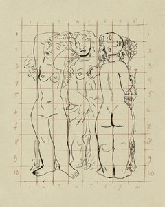 Schizzo di tre donne nude da Leo Gestel