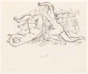 Due donne nude e tre pesci