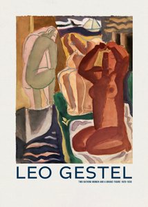 Due donne al bagno e una figura sul ponte da Leo Gestel