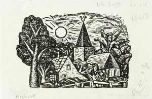 Vignetta per biografia di Gestel di Prof. W. van der Pluym da Leo Gestel