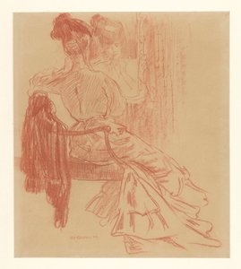 Donna seduta davanti allo specchio da Leo Gestel