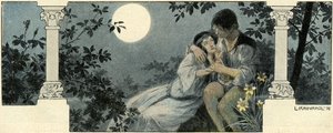 Coppia che si abbraccia alla luce della luna da Leo Kainradl