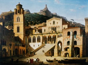 Piazza davanti alla Cattedrale di Amalfi da Leo von Klenze