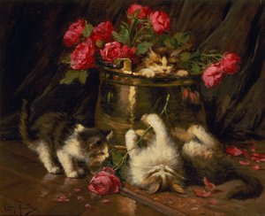 Gattini giocosi da Leon Charles Huber
