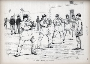 La Boxe - Armate francesi - disegno di Léon Couturier (1842-1935) - per "La Bandiera" - Monitore della Lega dei Patrioti - 22 agosto da Leon Antoine Lucien Couturier