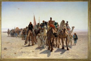 Pellegrini in viaggio verso La Mecca da Leon Auguste Adolphe Belly