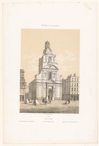 Vista sulla chiesa di Sainte-Croix a Nantes da Leon Auguste Asselineau