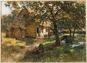 Cottage, Normandia da Leon Augustin Lhermitte