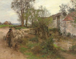 Uscita del gregge dalla via Chailly da Leon Augustin Lhermitte