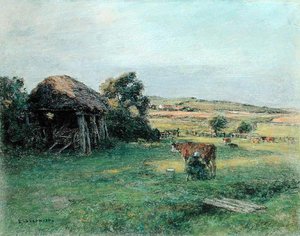 Paesaggio con una Contadina che Mungia una Mucca, metà degli anni 1880