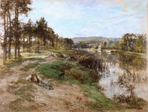 Sulle rive della Marna da Leon Augustin Lhermitte