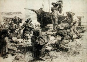 Smistamento del pescato da Leon Augustin Lhermitte