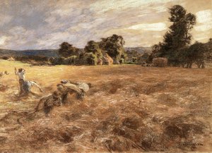 Tempesta durante un raccolto, 1906 da Leon Augustin Lhermitte