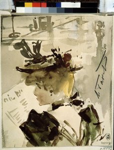 Una donna che legge da Leon Bakst