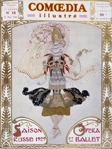 Ballerina dei Ballets Russes di Bakst, cop. "Comoedia Illustré" da Leon Bakst