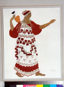 Balletti russi: Ninfa - Costume disegnato da Leon Bakst per il balletto L