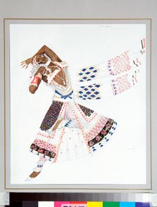 Balletti russi: "Bayadere" - Costume disegnato da Leon Bakst per il balletto "Il dio blu" di Michel Fokine