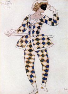 Costume per Arlecchino, da La Bella Addormentata, 1921 da Leon Bakst