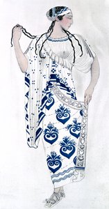 Costume per Ida Rubinstein come Elena nel balletto Elena di Sparta