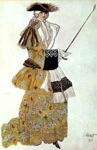 Costume per La Baronessa Caccia, da La Bella Addormentata da Leon Bakst