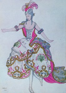 Bozzetto di costume per La Fata Garofano, da La Bella Addormentata