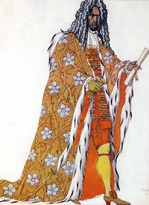 Bozzetto di costume per il Maestro di Cerimonie, da La Bella Addormentata da Leon Bakst