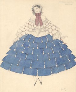 Costume per il balletto Carnaval di R. Schumann, 1910 da Leon Bakst