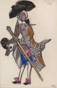Bozzetto per il balletto Le Signore Allegre di Scarlatti da Leon Bakst