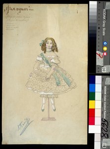Costume per il balletto "la poupee feerique" diretto da Joseph Bayer (1852-1913) da Leon Bakst