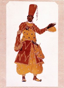 Costume del grande eunuco disegnato da Lev Samoilovich Rosenberg detto Leon Bakst (1866-1924) per il balletto "Sheherazade" composto da Nikolai Andreyevich Rimsky-Korsakov da Leon Bakst