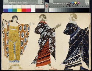 Costumi maschili per il dramma Edipo a Colono di Sofocle da Leon Bakst