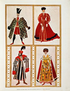 Costumi per la Polonaise Boris Godunov di Modest Mussorgsky da Leon Bakst