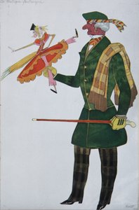 Inglese. Costume per il balletto Il negozio di giocattoli magici di G. Rossini, 1919 da Leon Bakst