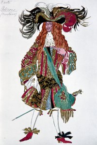 Galisson. Costume design per il balletto La Bella Addormentata di P. Tchaikovsky, 1921 da Leon Bakst