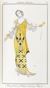 Abbigliamento parigino: Dione-disegno di Bakst eseguito da Paquin, 1913 da Leon Bakst