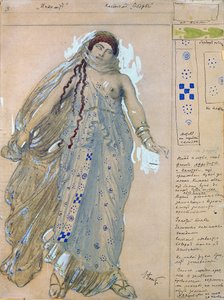 Fedra. Costume per il dramma Ippolito di Euripide, 1902