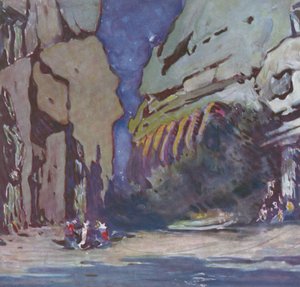 Scenografia per un balletto indù, probabilmente Le Dieu Bleu, 1911 da Leon Bakst