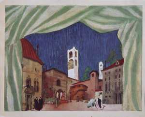 Scenografia per il balletto Le donne di buon umore di C. Goldoni, 1917 da Leon Bakst