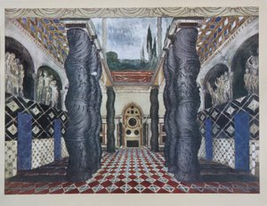 Scenografia per il dramma Il martirio di San Sebastiano di Gabriele D