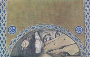 Scenografia per il dramma Il martirio di San Sebastiano di Gabriele D