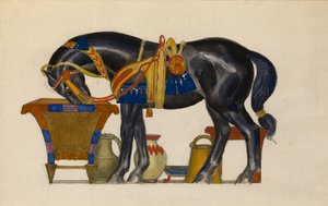 Cavallo che beve da Leon Bakst