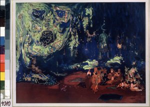 Scenografia per il balletto "Sheherazade" diretto da Nikolai Rimski-Korsakov da Leon Bakst