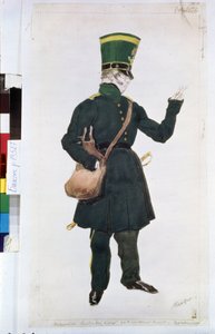Il postino, costume per il balletto "La fee des poupees" diretto da Joseph Bayer (1852-1913)