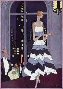 Sotto gli occhi dei grattacieli di New York, tavola di moda dalla rivista 